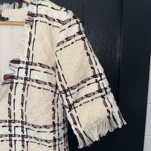 House of Harlow 1960 x REVOLVE Parker Tweed Fringe Mini Dress in Ivory Multi S - Picture 5 of 11